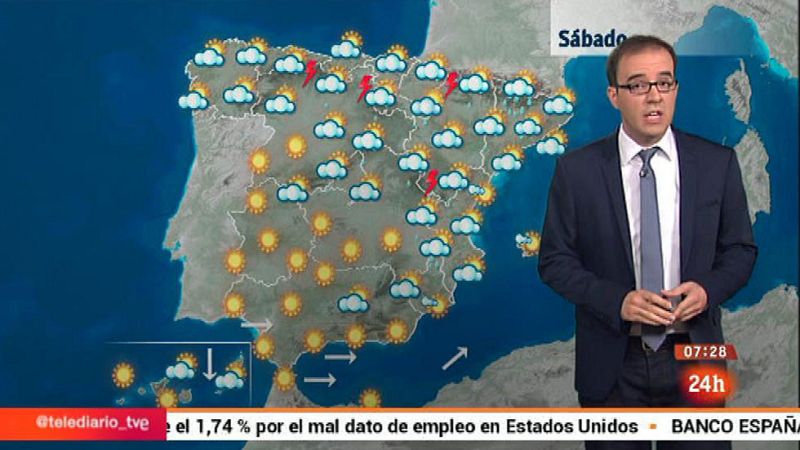 Chubascos con tormentas en el norte, el centro e interior de la península - El tiempo | Ver