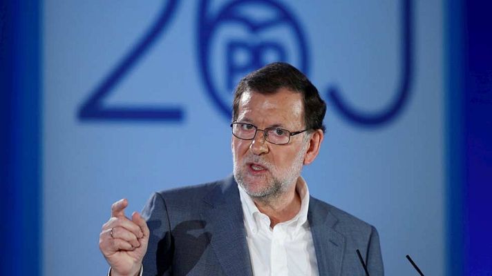Telediario 1 - Rajoy: "Vamos a bajar los impuestos, es lo que nos diferencia de los demás"