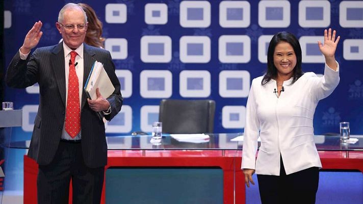 Telediario 1 - Ajustada segunda vuelta entre Keiko Fujimori y Pablo Kuczynski en la segunda vuelta de las elecciones en Perú
