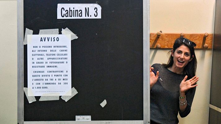 Telediario 1 - El Movimiento Cinco Estrellas encabeza el resultado en Roma