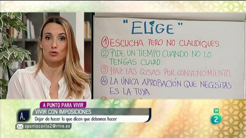 A punto con La 2 - A punto para vivir - Patricia Ram�rez - Vivir con imposiciones