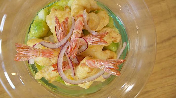 RTVE Cocina - crema de aguacates con langostinos