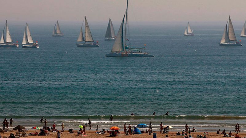 Calor en las costas atlántica y cantábrica de la Península