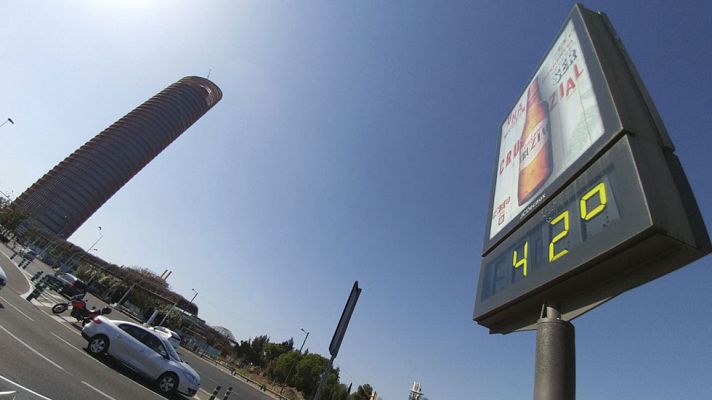 Telediario 1 - Ocho provincias están en aviso amarillo por altas temperaturas