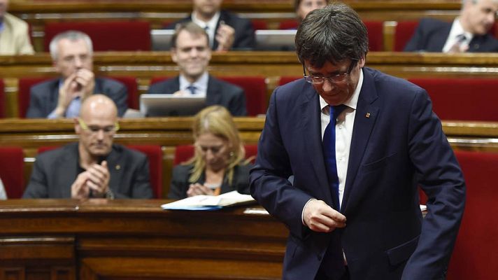 Telediario 1 - Puigdemont se someterá a una cuestión de confianza en septiembre tras tumbar la CUP los presupuestos