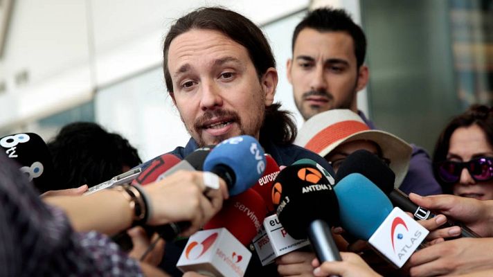 Telediario 1 - Iglesias dice que será una campaña "histórica" que consolidará el cambio de sistema de partidos