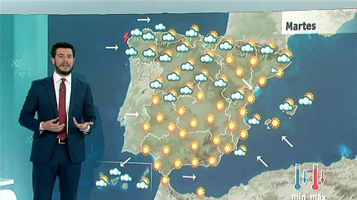 El tiempo - Lluvias en el norte peninsular y descenso generalizado de las temperaturas