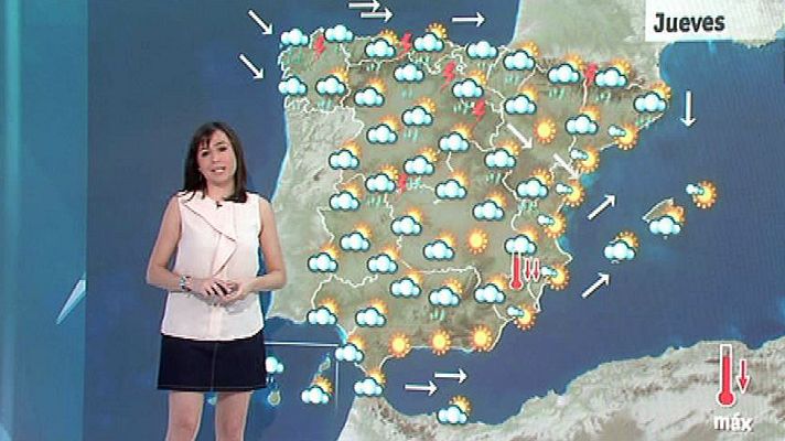 El tiempo - Las temperaturas sufren un fuerte descenso este jueves con probabilidad de tormentas en el noroeste