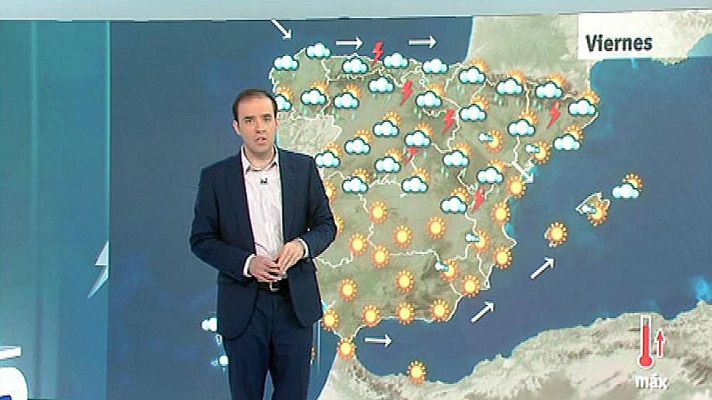 El tiempo - Lluvias en el norte peninsular con temperaturas en ascenso en el interior