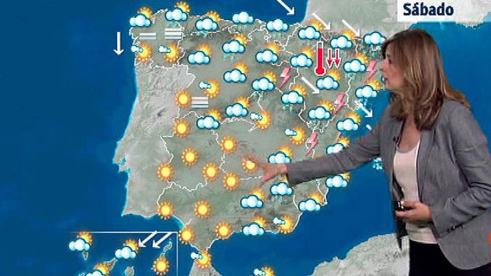 El tiempo - Lluvias en Cataluña y Baleares y temperaturas al alza en el oeste peninsular