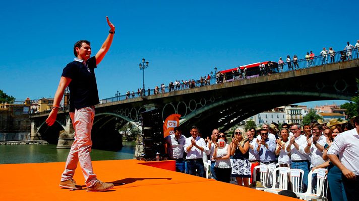 Telediario 1 - Rivera arremete contra las "subastas de promesas incumplidas" de otros partidos