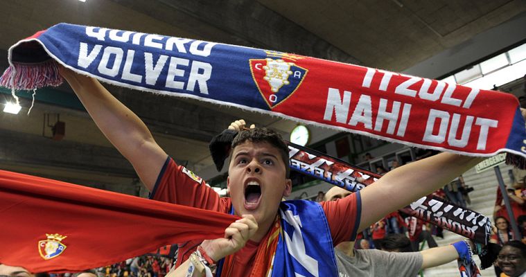 Telediario 1 - La afición del Osasuna y el equipo celebran el ascenso