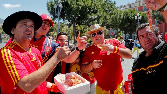 Telediario 1 - La afición se vuelca con la Roja antes del choque contra Croacia