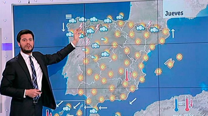 El tiempo - Tormentas en el noroeste, bajan las temperaturas en el norte