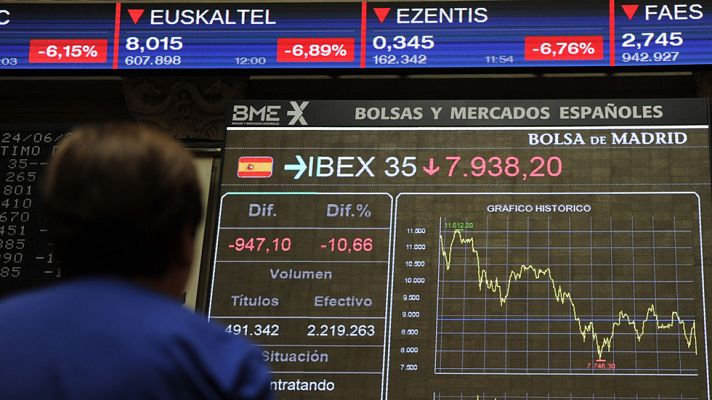 Telediario 1 - El 'Brexit' provoca un desplome generalizado en las Bolsas mundiales