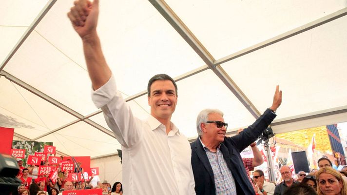 Telediario 1 - Pedro Sánchez: "No votéis ni con miedo ni con rencor, votar con ilusión"