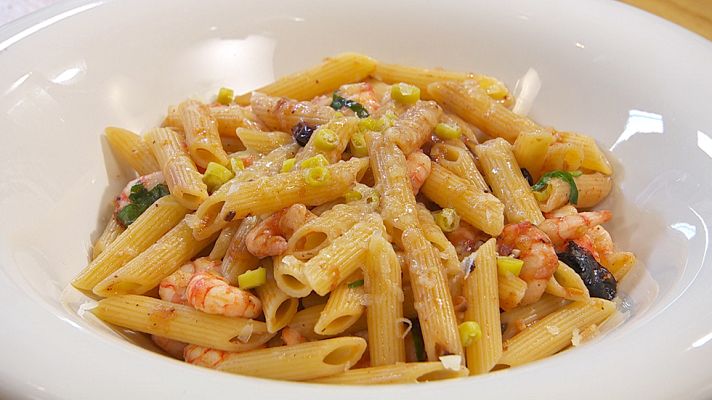 RTVE Cocina - Penne arrabiata con gambas
