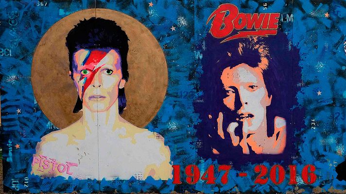 Telediario 1 - Madrid y Barcelona rinden homenaje a David Bowie