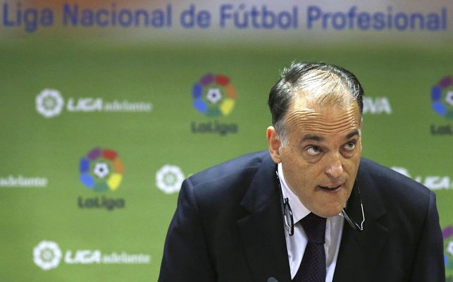 Telediario 1 - Tebas: "Tiene más posibilidades de presidir la UEFA mi hijo de cinco años, que Villar"