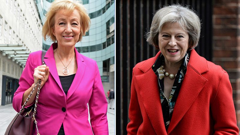 Andrea Leadsom (i) y Theresa May (d), aspirantes a suceder a Cameron en la dirección del partido conservador británico | Ver