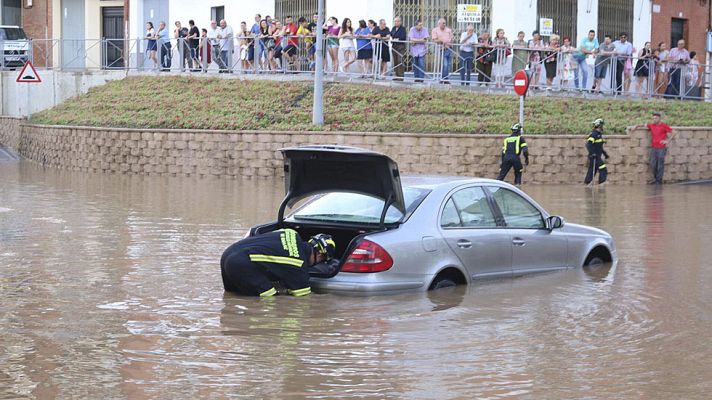 Telediario 1 - Las tormentas de las últimas horas han dejado grandes destrozos en Extremadura