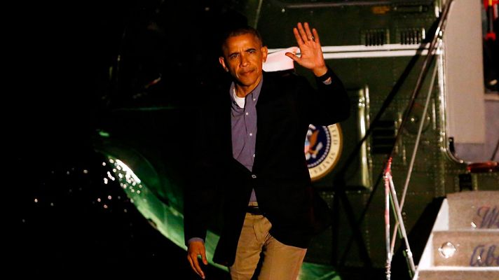 Telediario 1 - Obama agradece a Felipe VI el trato recibido durante su visita a España