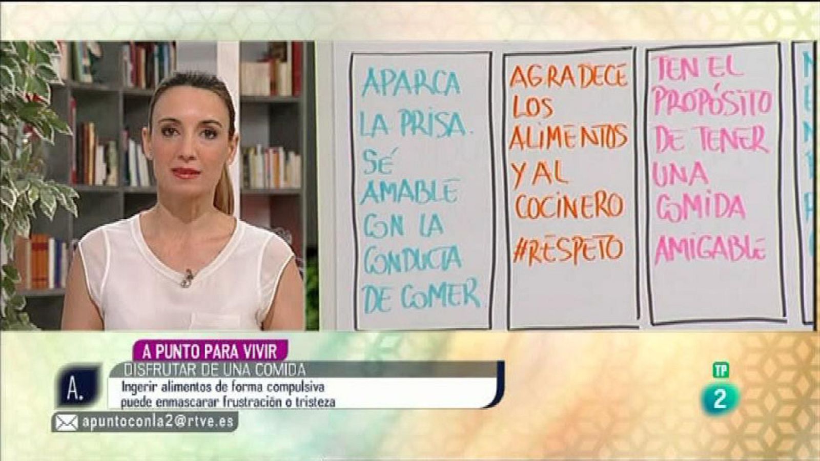 A punto con La 2 - A punto para vivir - Patrícia Ramírez - Disfrutar de una buena comida