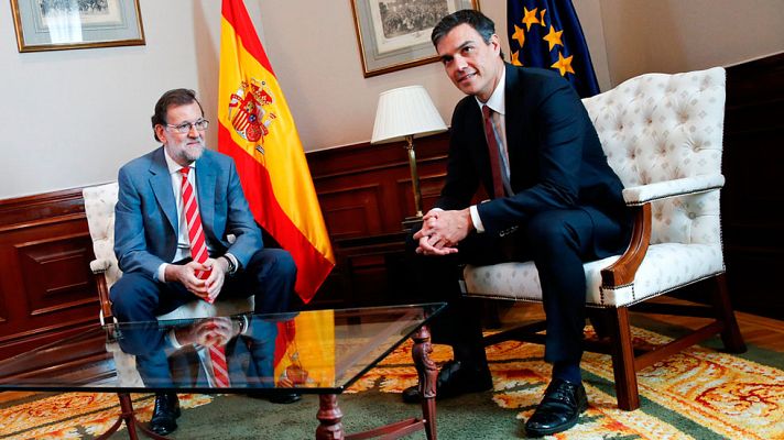 Telediario 1 - Pedro Sánchez insiste en su 'no' a Rajoy "a día de hoy"