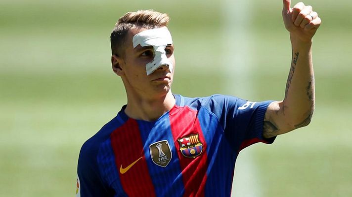 Telediario 1 - Digne, presentado con el Barça