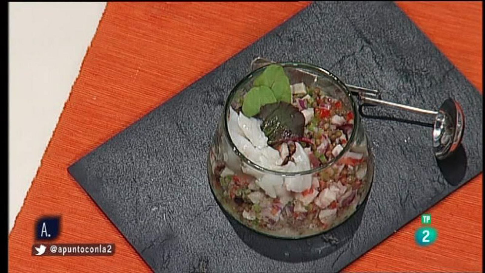 A punto con La 2 - Cocina a punto - Cóctel de lentejas con bacalao