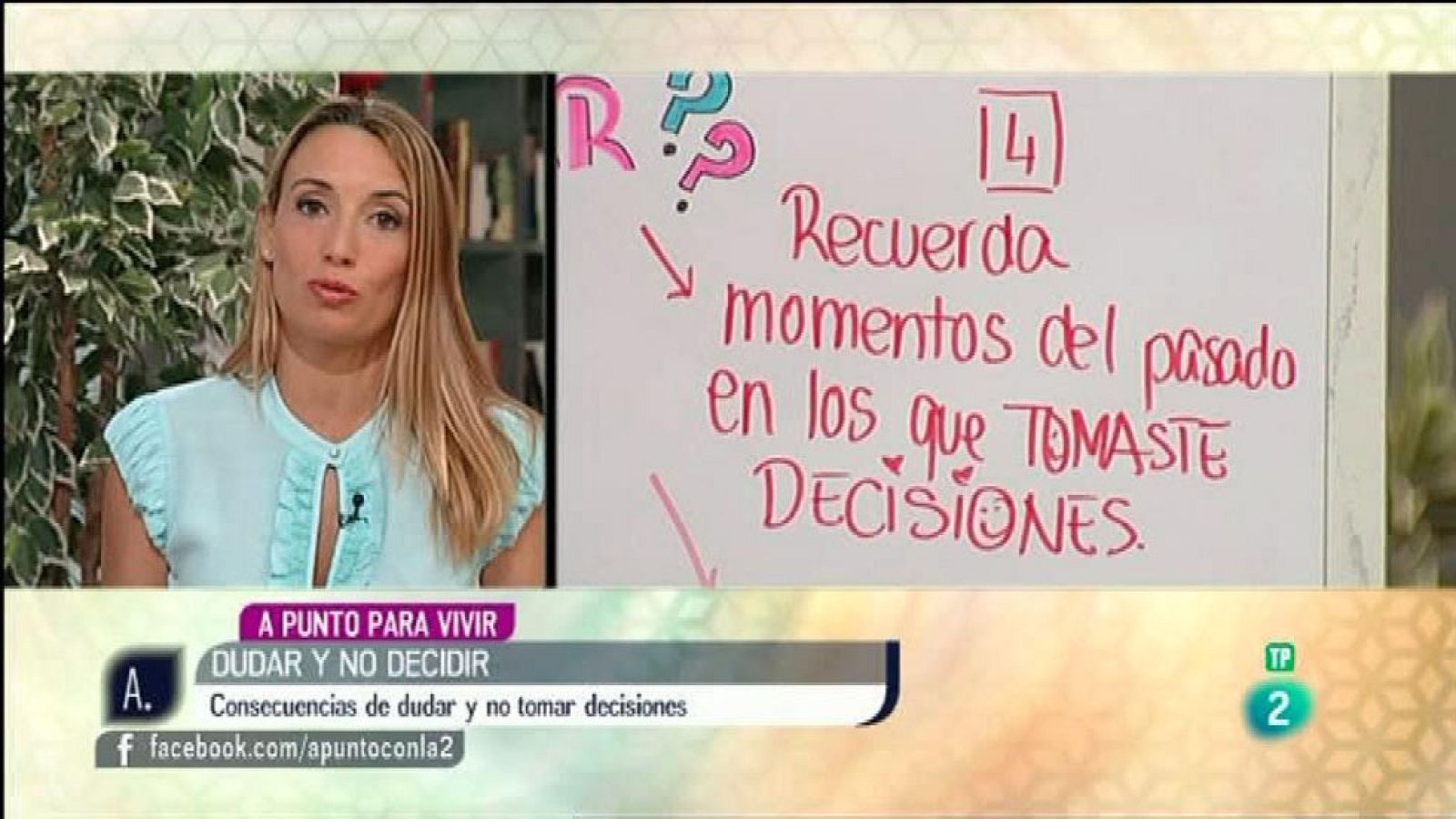 A punto con La 2 - A punto para vivir - Patrícia Ramírez - La duda