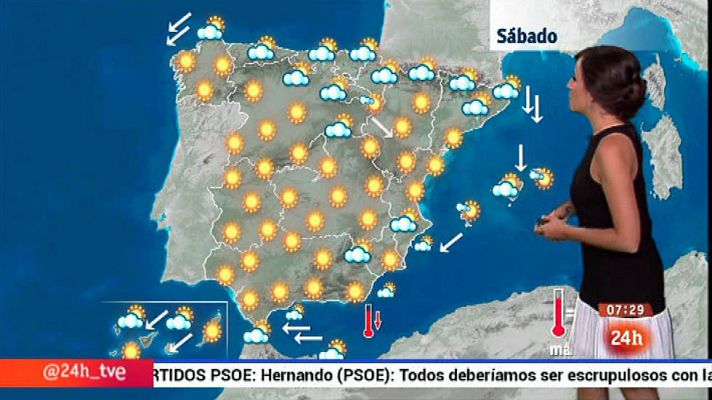 El tiempo - Las temperaturas bajan en el norte, el área mediterránea y en Canarias