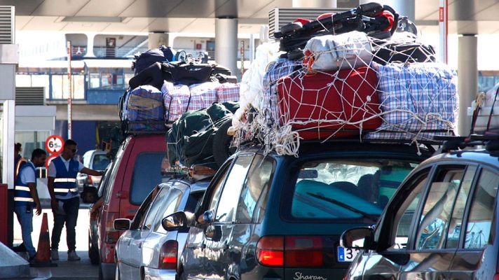 Telediario 1 - Miles de magrebíes cruzan nuestro país para ver a su familia