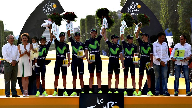 Movistar, cuarta vez mejor equipo del Tour