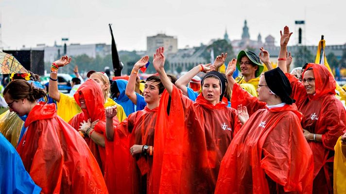 Telediario 1 - Arranca en Cracovia la segunda Jornada Mundial de la Juventud del pontificado de Francisco