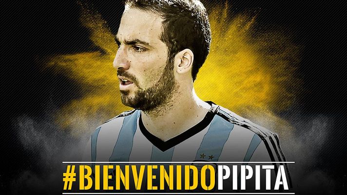 Telediario 1 - Higuaín ficha por la Juve a cambio de 90 millones de euros