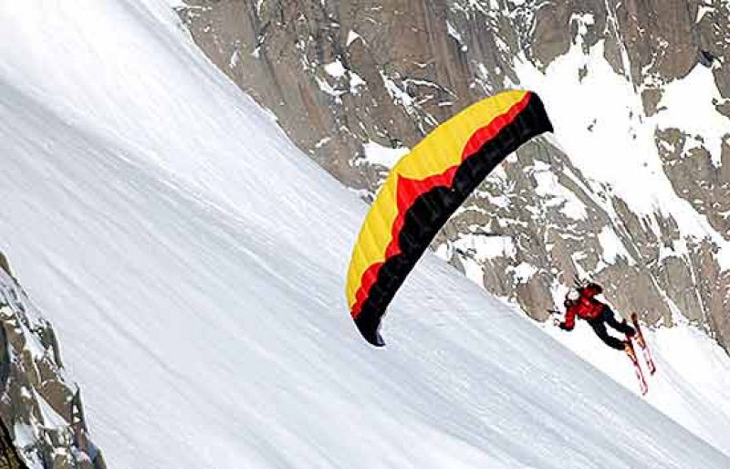 Volando por la nieve