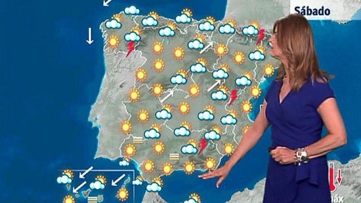 El tiempo - Nubes y lluvias en el Cantábrico y temperaturas muy altas en el Mediterráneo