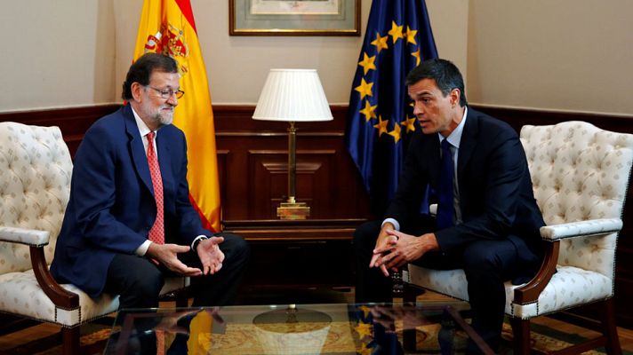 Telediario 1 - Sánchez insiste en su 'no' a Rajoy y le insta a que negocie con "las derechas"
