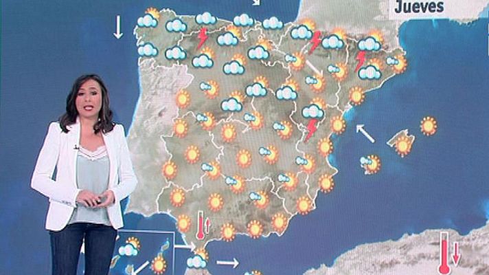 El tiempo - Lluvias y descenso de las temperaturas en el norte peninsular por la llegada de un frente frío
