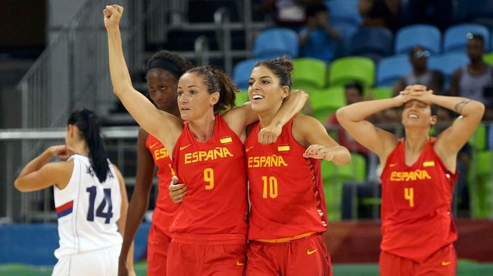 Telediario 1 - Río 2016 | La selección española femenina de baloncesto se impone a Serbia en su debut