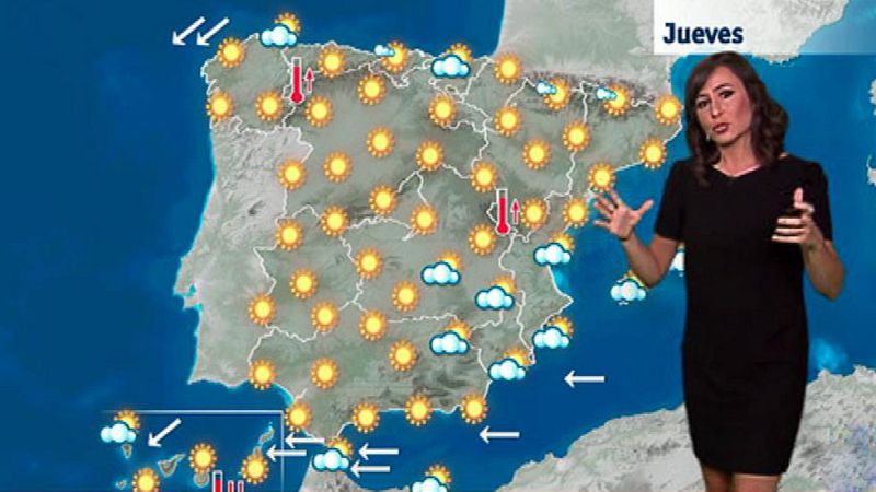 Cielos poco nubosos en casi todo el país y temperaturas en ascenso