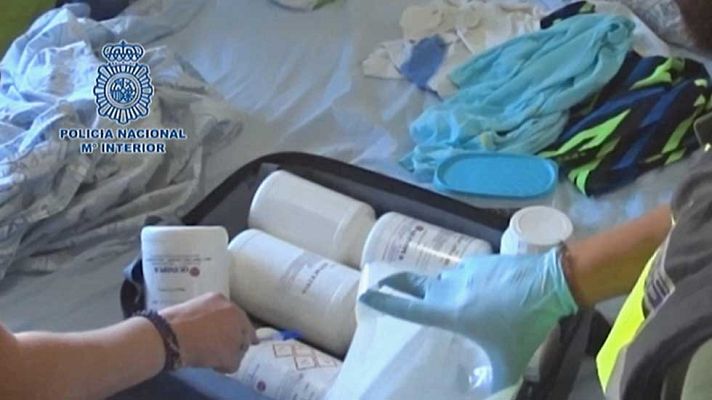 Telediario 1 - La Policía Nacional desarticula una organización que intentaba introducir droga en España procedente de Sudamérica