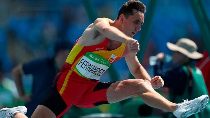 Telediario 1 - Sergio Fernández se mete en semifinales del 400 vallas