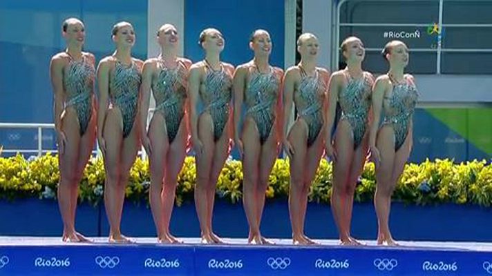 - Río 2016 - La selección rusa de sincronizada, primera en la rutina técnica