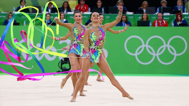 Río 2016. Gimnasia rítmica | El equipo español logra una puntuación de 17.800 puntos en cinta