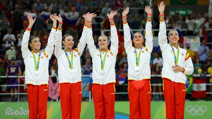 Río 2016 - Río 2016. Gimnasia rítmica | El equipo español recibe la medalla de plata