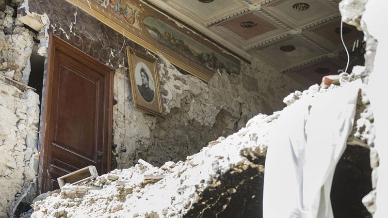 Accumoli, epicentro del terremoto, ha quedado casi completamente destruido