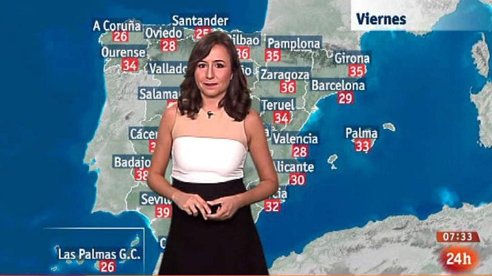 El tiempo - Nubes y chubascos en mitad occidental y lluvias en norte de Canarias