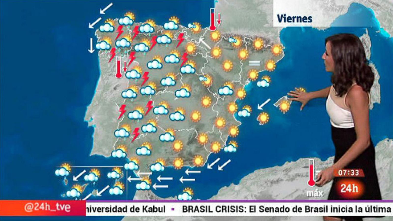 Nubes y chubascos en la mitad occidental y lluvias en el norte de Canarias - El tiempo | Ver